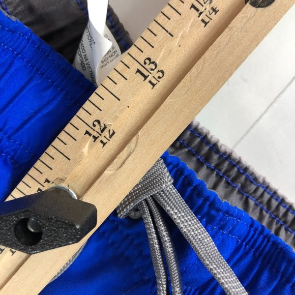 Nike Swim Shorts Men's Medium Blue & Silver Performance Swimming Trunks - Picture 10 of 11